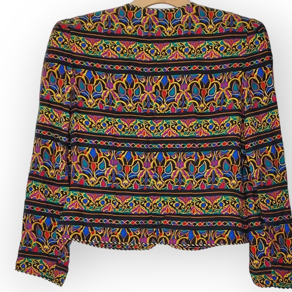 Maggie London 100% Silk Blazer Lightweight Jacket size 8 - Picture 2 of 5